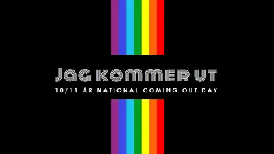 Jag kommer ut black vintage-retro