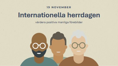 Internationella herrdagen gray modern-color-block