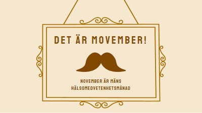 Mustascher för november brown vintage-retro