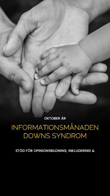 Downs syndrom, informationsmånad black modern-simple