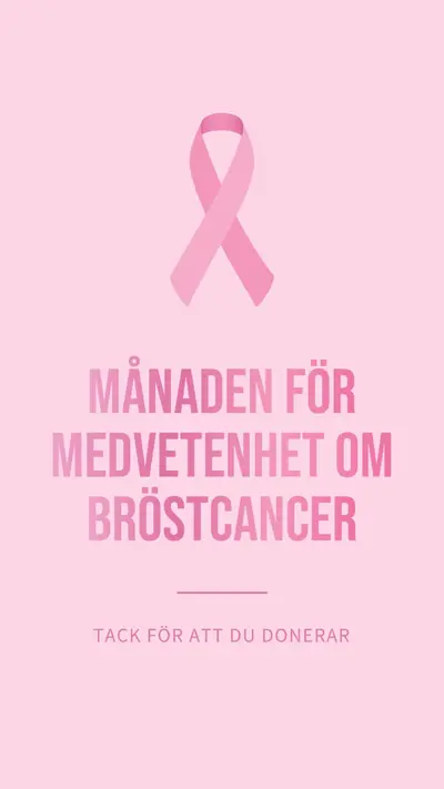 Informationsmånad för bröstcancer pink modern-simple