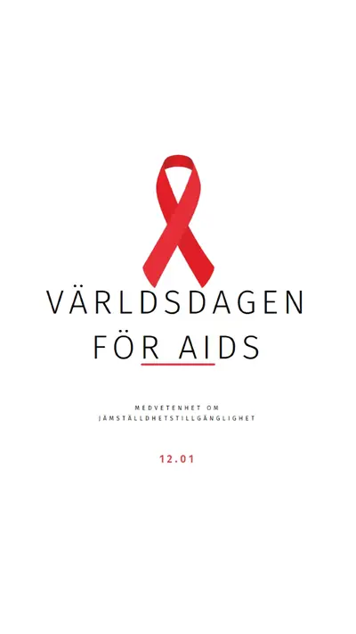 Öka aidsmedvetenheten white modern-simple