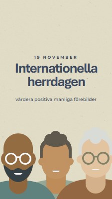 Internationella herrdagen gray modern-color-block