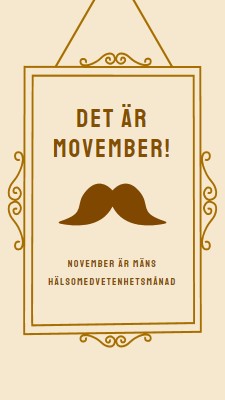 Mustascher för november brown vintage-retro