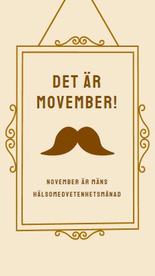 Mustascher för november brown vintage-retro