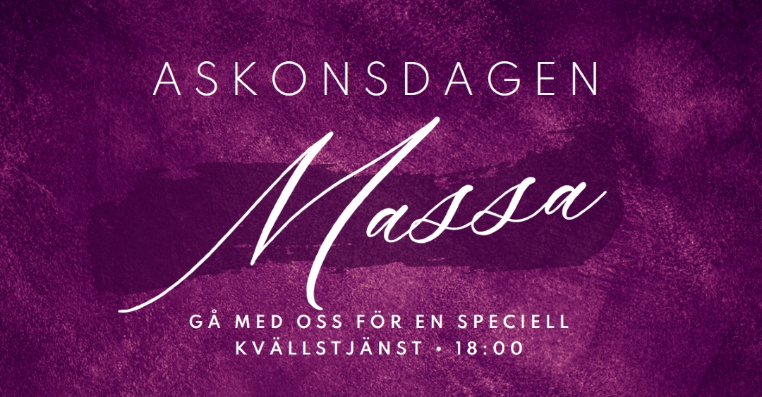 Ash Wednesday Mass purple modern-simple