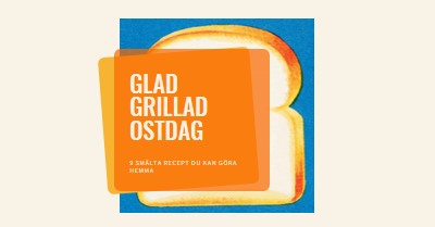 Glad grillad ostdag orange modern-bold