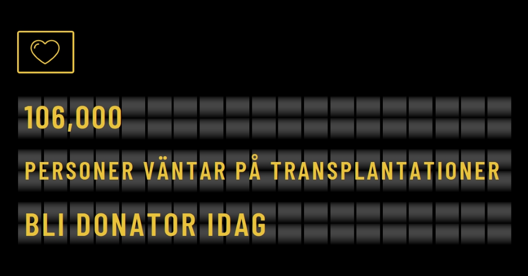 Bli organdonator idag black modern-bold