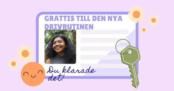 Du klarade det! purple modern-color-block