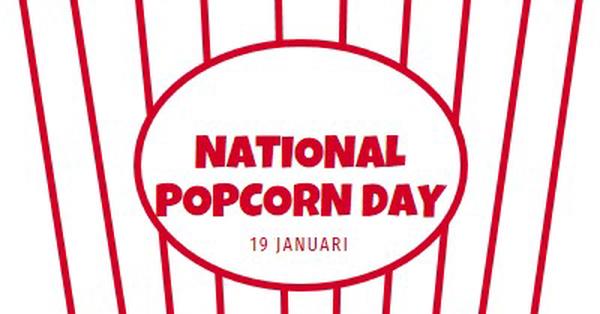 National Popcorn Day white whimsical-line
