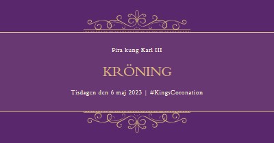 Ett kungligt tillkännagivande purple modern-simple