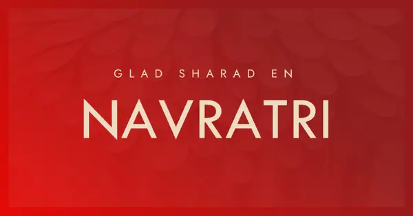Glad Sharada Navaratri red modern-simple