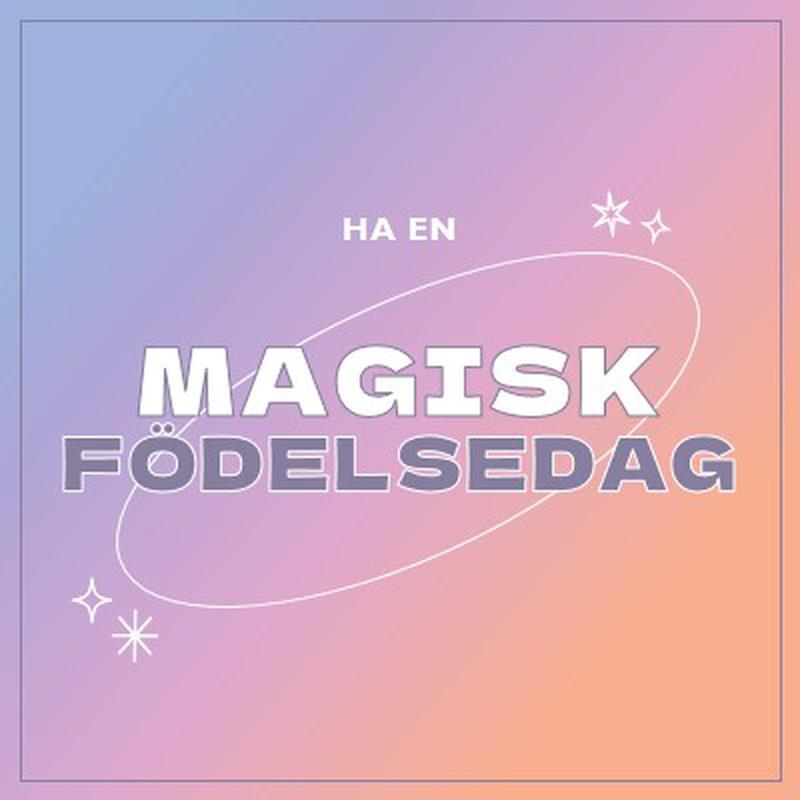 Magisk födelsedag purple magical,modern,gradient