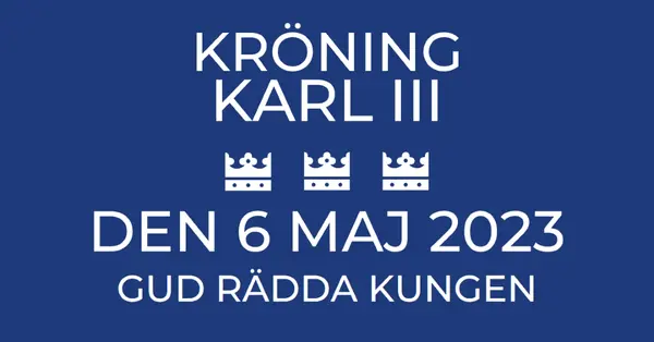 Gud rädda kungen blue modern-bold