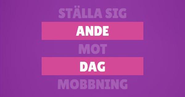 Stå upp mot mobbning purple modern-bold