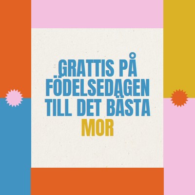 Grattis på födelsedagen till det bästa gray retro,bold,geometric