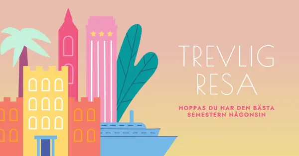 Trevlig resa pink modern-color-block