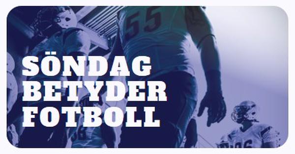 Söndag betyder fotboll purple modern-bold