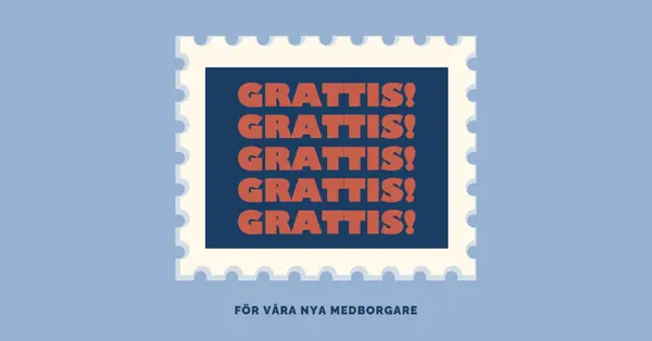 Grattis till våra nya medborgare blue modern-simple