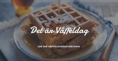 Det är Våffeldag blue modern-simple