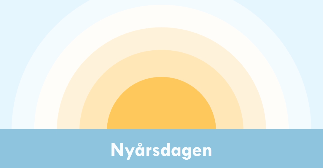 Nyårssol blue modern-simple
