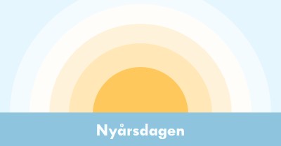 Nyårssol blue modern-simple