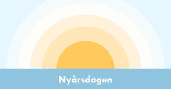 Nyårssol blue modern-simple