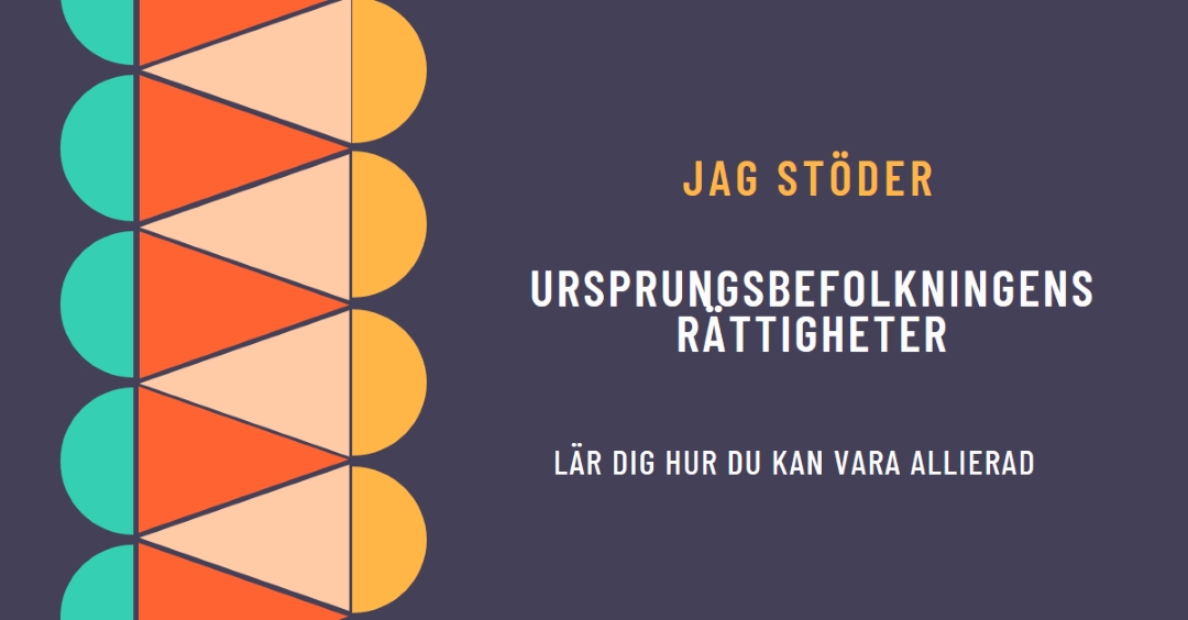 Stöd ursprungsbefolkningars rättigheter blue modern-color-block