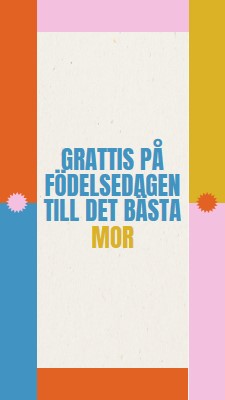 Grattis på födelsedagen till det bästa gray retro,bold,geometric