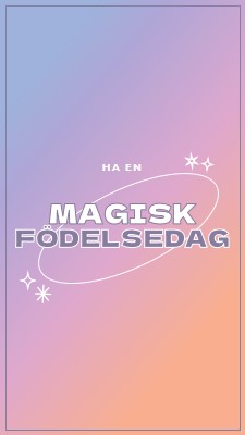 Magisk födelsedag purple magical,modern,gradient