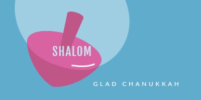 Glad Chanukkah blue modern-bold