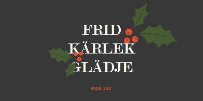 Frid, kärlek, glädje gray modern-simple