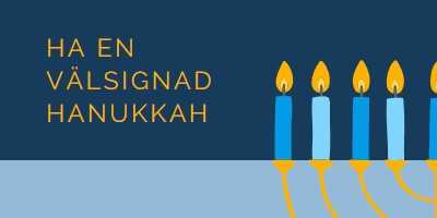 En välsignad Hanukkah blue modern-simple