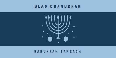 Hanukkahs välsignelser blue modern-simple