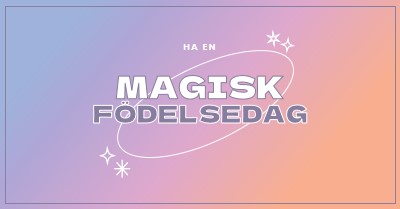 Magisk födelsedag purple magical,modern,gradient