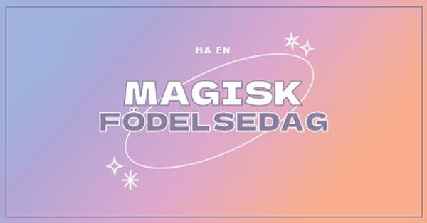 Magisk födelsedag purple magical,modern,gradient