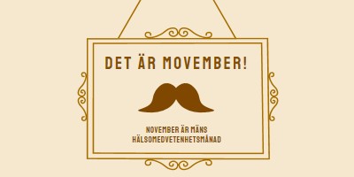 Mustascher för november brown vintage-retro