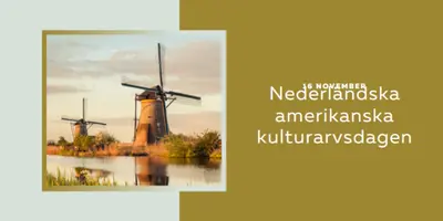 Nederländska amerikanska kulturarvsdagen brown modern-simple