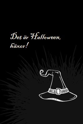 Det är Halloween black whimsical-line