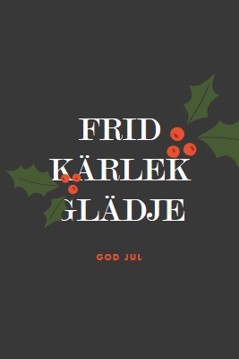 Frid, kärlek, glädje gray modern-simple