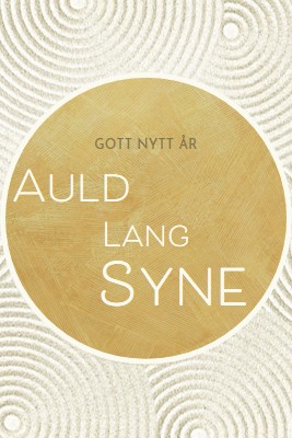 Gott nytt år (auld lang syne) white modern-simple