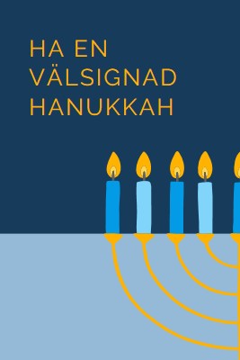 En välsignad Hanukkah blue modern-simple