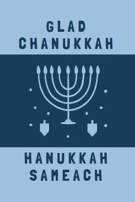 Hanukkahs välsignelser blue modern-simple