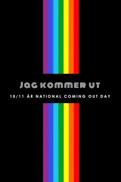 Jag kommer ut black vintage-retro