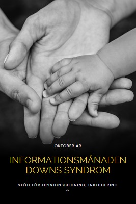 Downs syndrom, informationsmånad black modern-simple