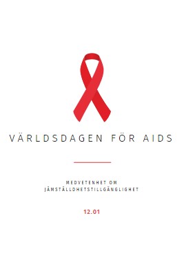 Öka aidsmedvetenheten white modern-simple