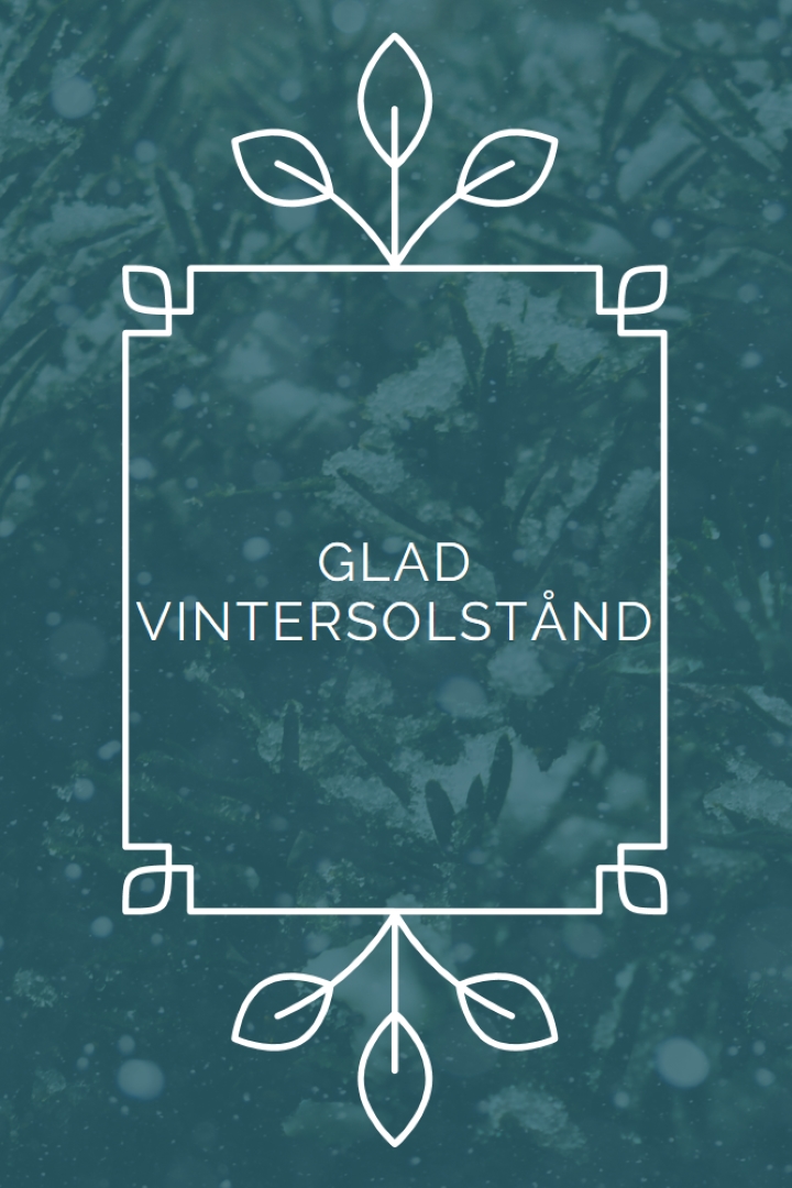 Vintersolstånd green modern-simple