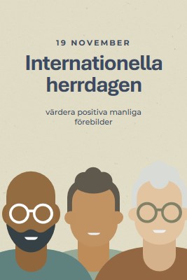 Internationella herrdagen gray modern-color-block