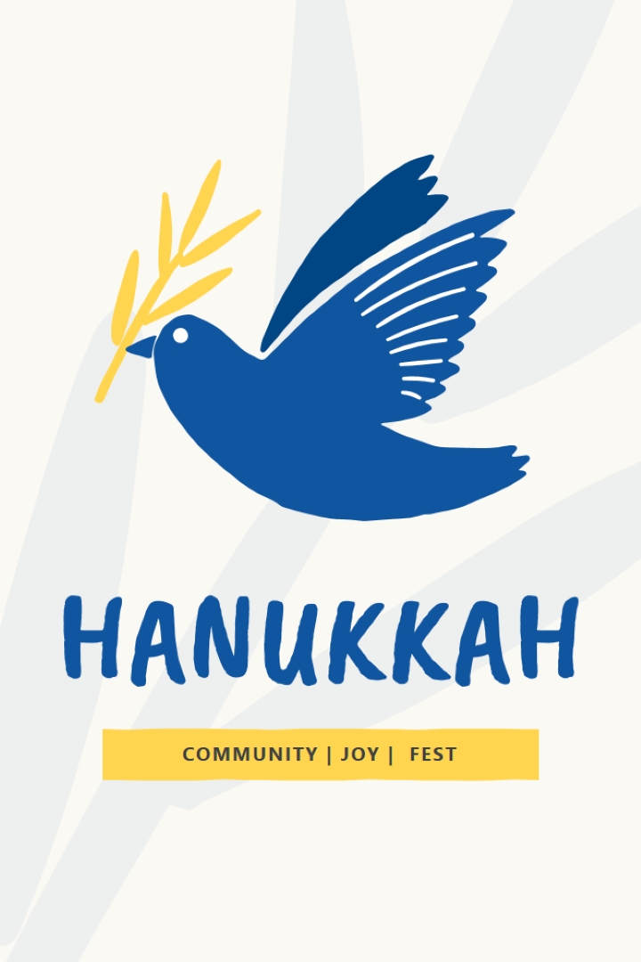 Hanukkah önskar white organic-simple