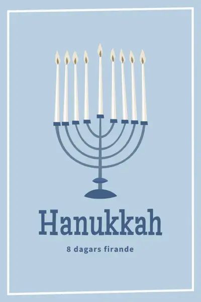 8 dagar hanukkah blue organic-simple